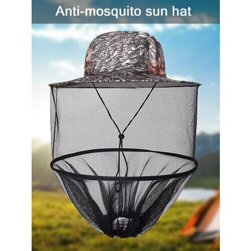 360 Mo-squito-proof Hat Fishing Umbrella Hat Sun Protection With Mo-squit Net For Men Women Hiking Camping Caps Breathable
