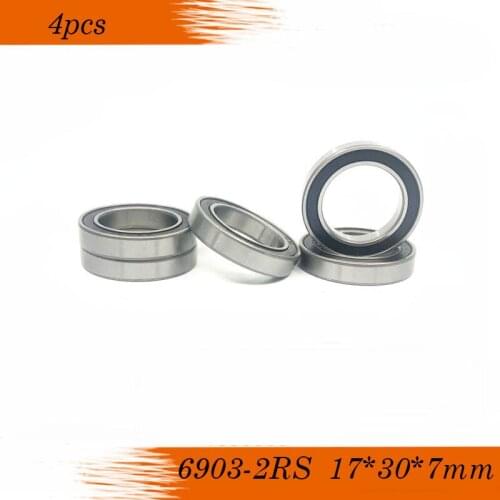 4pcs 6903-2RS Bearing Thin Section 6903 2RS Ball Bearing 6903RS 17*30*7MM Deep Groove Ball Bearings for bicycle parts