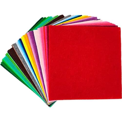 45pcs/set Non-Woven Felt Fabric Polyester Cloth Felt Fabric DIY Bundle for Sewing Doll Handmade Craft Thick Home Decor Colorful