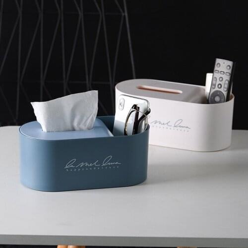 New Paper Holder Multi-purpose Tissue Box Paper Towel Living Room Desktop Napkin Storage Sundries Makeup Remote Control Storage