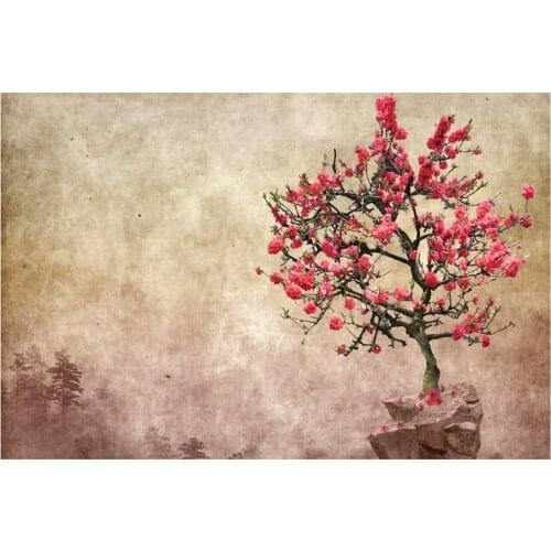 Flowers Wall Photography Background Vintage Canvas Painting Baby Photo Backdrop Studio Props Supplies Wedding Party Home Decor