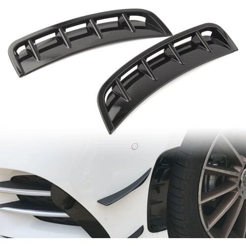 Glossy Black Car Front Wheel ABS Air Vent Hood Fender For Mercedes-BENZ A-Class W177 A200 A250 A220 A35 AMG 2019 2020 2Pcs/Set