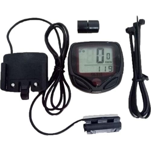 Mountain Bike Stopwatch Bicycle Wired Computer Multifunction Speedometer Includes 15 functions for Cycling Bicycle Accessories