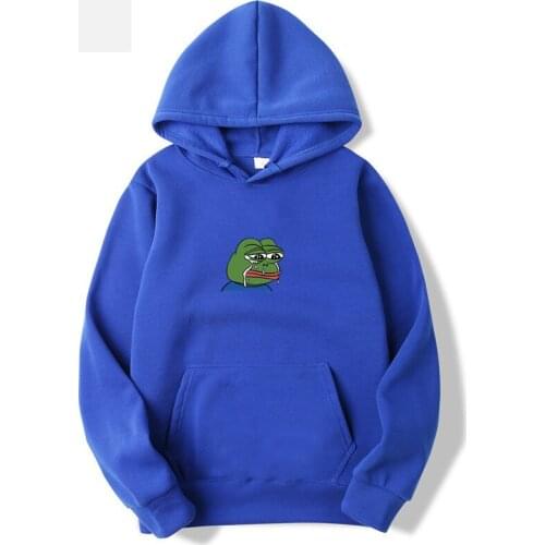 Sad tearing frog Print Hoodies Men/Women Casual Hooded Sweatshirts New Harajuku Hip Hop Hoodies Sweatshirt Male Japanese Hoody