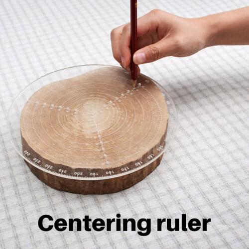 Marking Center Finder Tool Transparent Carpentry Centering Ruler Diameter 200 300mm For Woodworking Clear Acrylic Drawing Circle