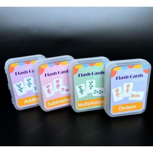 30pcs Math Calculation FlashCard Preschool Kids Learn Math Word Flash Card Categories Children Learn Baby Early Education Cards