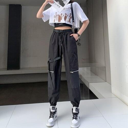 Black Overalls Womens Summer Thin Casual Loose 2021 New Sports High Waist Harlan Carrot Pants