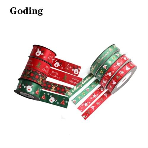 Christmas wrapping Ribbon Silk Ribbon/XMAS Decor/Gift Gift Handmade DIY Decoration/Snowflake Tree Red And Green Ribbon Ornament