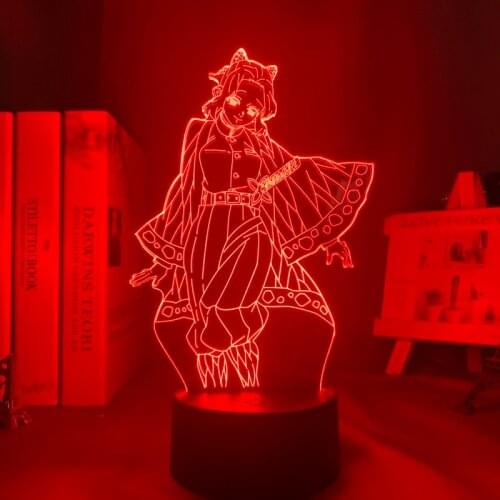 Manga 3d Light Kimetsu No Yaiba Shinobu Kocho for Bedroom Decoration Night Light Gift Anime Led Lamp Demon Slayer Room Decor
