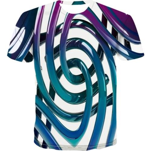 2021 Hot fashion round geometric t-shirt mens t-shirt simple color top 3D cool unique printing handsome s-6xl