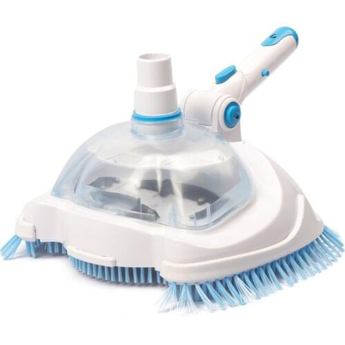 Swimming Pool Vacuum Head Cleaner Brush with Transparent Cover Portable Manual Suction Machine Vacuum Head