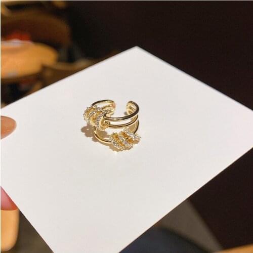 2020s New Circle Micro-Inlaid Exquisite Ear Clip Sense of Quality Simple Niche without Ear Holes Female Fashion Ear Jewelry