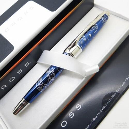Cross AT0126-15 Snake Blue Lacquer Fountain Pen (18 Kt Gold Plated Medium End) | Cross Pen | İsme Special Pen