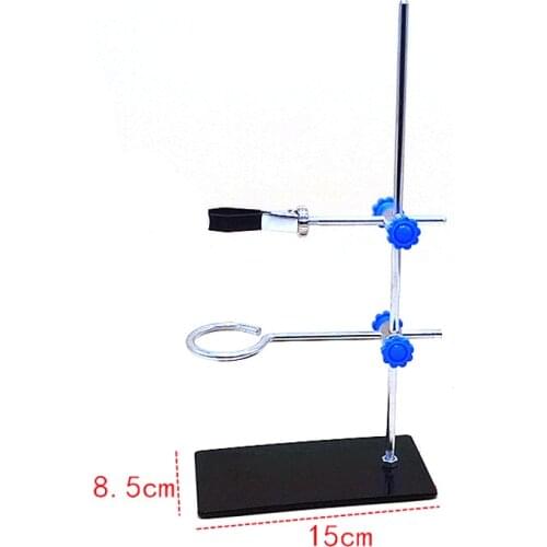 Portable 30cm retort stand iron stand with clamp clip laboratory ring stand educational equipment flask clamp