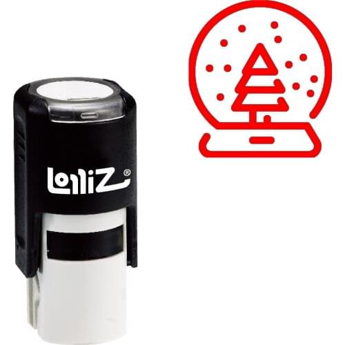 LolliZ Globe Tree Self-Inking Rubber Stamp - Modern Symbol Series