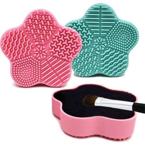 Silicone Makeup Brush Cleaner Pad Make Up Washing Foundation Brush Gel Cleaning Mat Brush Scrubber Board Tool