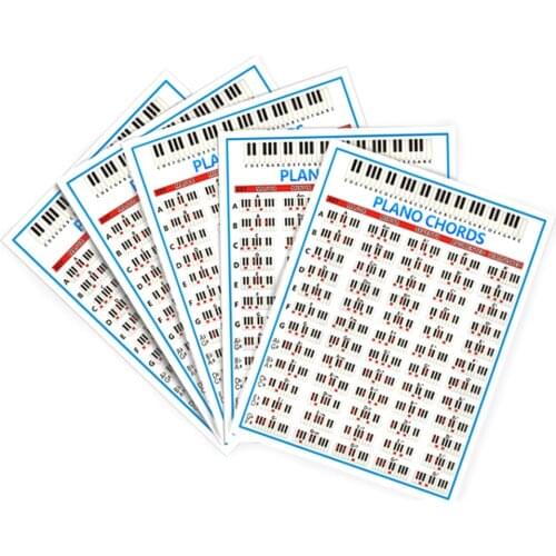 Tablature Piano Chord Practice Sticker 88 Key Beginner Piano Fingering Diagram Handy Guiding Chart For Teachers