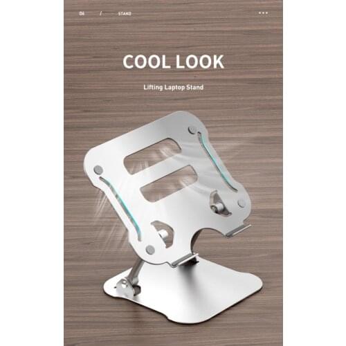 Ultra-Thin Foldable Desktop Holder Laptop Stand for Dell HP (Silver)