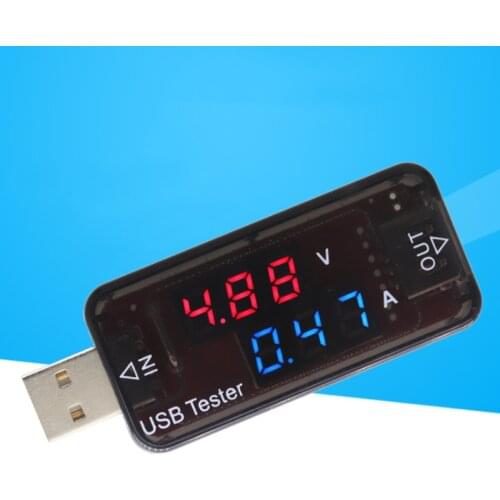 Red Blue Dual Display USB Tester 5V 12V Digital Voltmeter Ammeter Car Voltage Meter Detector Monitor Power Bank Charger Doctor
