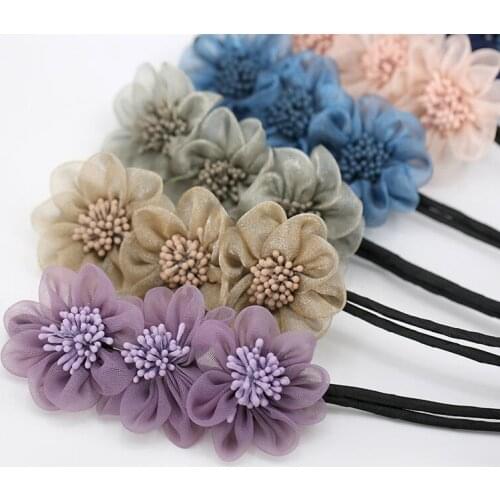 High Quality Head Hair Dryer Women Flower Donut Bun Maker Hair Style Making Tools Hair Accessories Net Yarn Hair Accessories