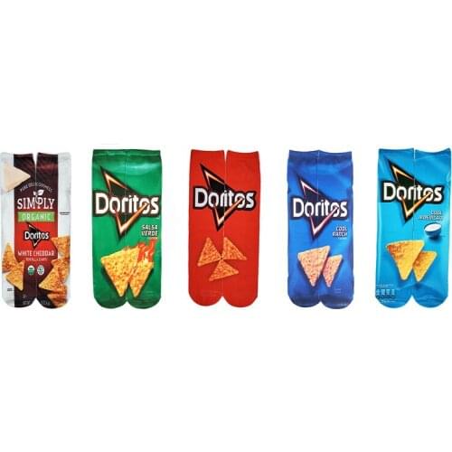 Funny Socks Women 3D Print Tortillas Medium Socks Woman Men Happy Ladies Socks 100% Cotton 30cm 40cm