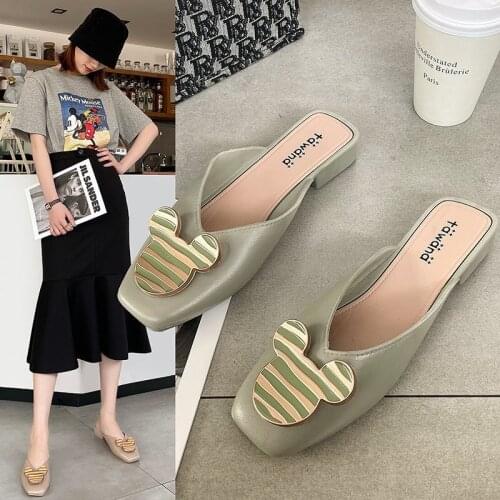 2021 Fashion Solid Sweet Heart Women Slippers Summer Mules Slides for Women Casual Crystal Shoes Premium Free Shipping High Heel