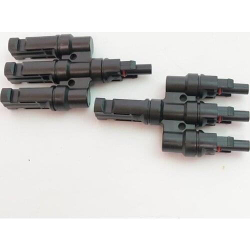 1 Pairs/lot Multi 3T Type Connector for solar panel parallel connection 3T Branch Solar connectors solar PV connector