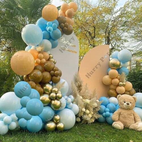 139pcs Cream Peach Metallic Gold Latex Balloon Latex For Party Birthday Baby Shower Decorations Balloons Garland Arch Kit