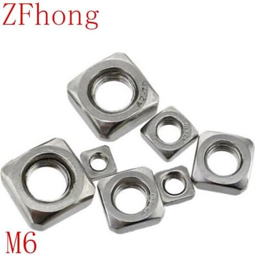 20pcs DIN557 m6 stianless steel square nut