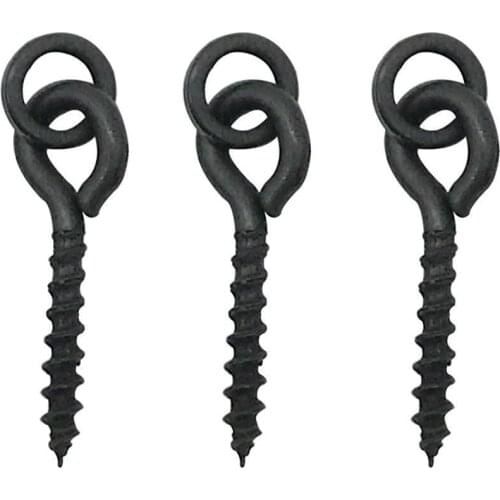 20PCS Boilie Screw Peg with Ring Swivel Zig Chod Rig Terminal Tackle Bait Holder Screw Carp Fishing Accessories