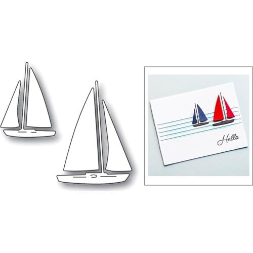 Friendship Boats Pattern 2021 New Metal Craft Cutting Dies for Greeting Card Making To Friend DIY Scrapbooking Photo Album