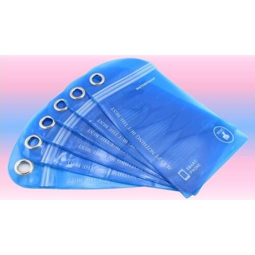 50pcs/lot (12*22cm)Good Quality Underwater Touchscreen Pouch Bag Color Random Plastic Pudding Waterproof Storage Bag For Phone