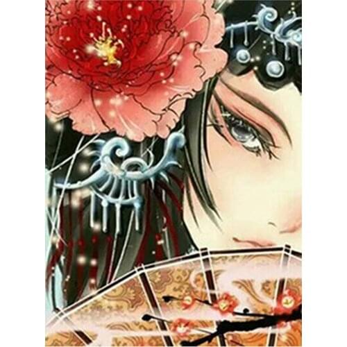 5D DIY Diamond Painting Japanese Beauty Birl Diamond Embroidery Full Cross Stitch Rhinestone Mosaic Home Decor Handmade Gift