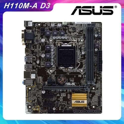 H110M-A D3 Socket LGA1151 For ASUS Desktop Motherboard DDR3 Intel H110 PC Motherboard Used USB 2.0 USB 3.0 i7 i5 i3 Processors