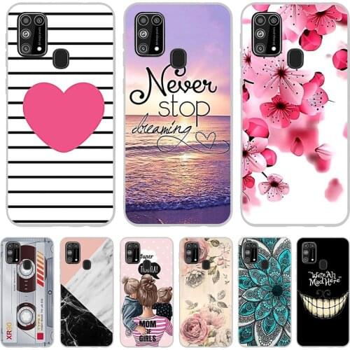 For Samsung Galaxy M31 Cover TPU Silicone Shell For Samsung Galaxy M31 SM-M315F Case Butterflies Funda For Samsung M31 Coque Bag