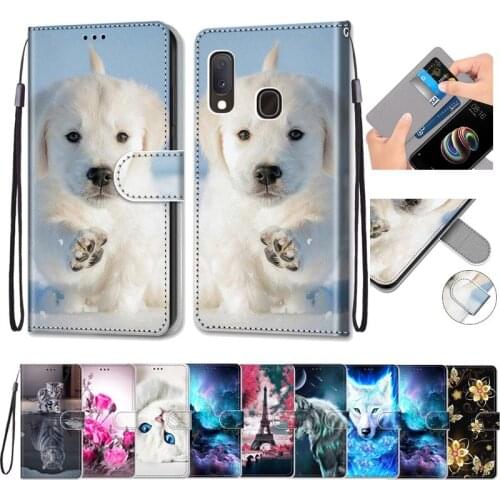 Cute Leather Phone Bag For Cover Samsung Galaxy A20E Case Cover for Samsung A20E A 20E A202 A202F Case Leather Wallet Flip Cover