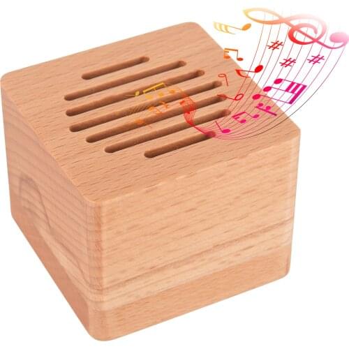 Wooden Music Box Minimalism cube Musical Box Birthday Christmas ValentineS Day Gift(Melody: Kimiwo Nosete)