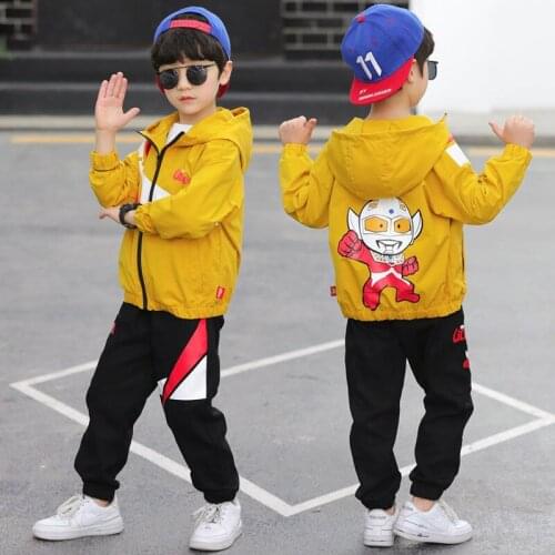2021 Spring Autumn Hoodies Pants Suit Kids Clothing Sets Teenagers Boys Long Sleeve Jackets + Pant 2pcs Sport Girl Set 4-12 Year