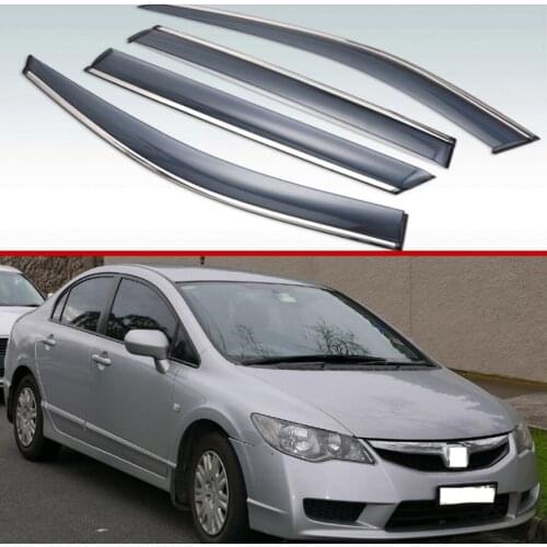 For Hodna Civic Sedan, 8 Generation 2006 2007 2008-2011 Plastic Exterior Visor Vent Shades Window Sun Rain Guard Deflector 4pcs
