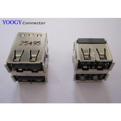 Double-layer USB Socket fit for HP DV4000/8000 Toshiba Satellite L300 L305 L305D series laptop motherboard female usb connector