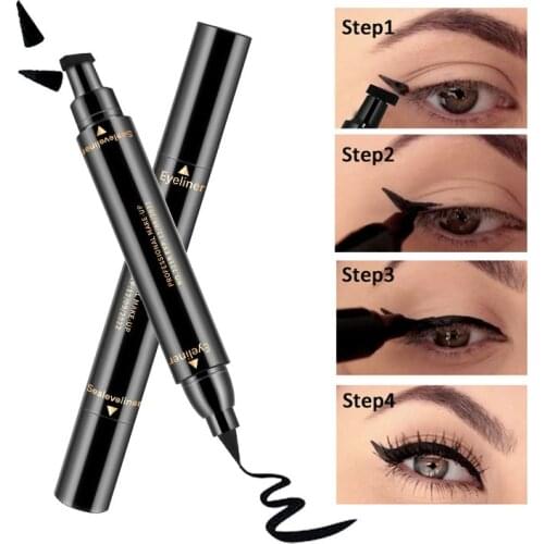1 Pcs Double-ended Eyeliner 2-in-1 Waterproof Black Eyeliner Pencil Make Up Beauty Cosmetics Long-lasting Eye Liner makeup tools