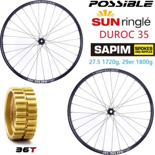 29er MTB Wheelset 29inch Sun Ringle Duroc 35MM Tubeless Rim with M350 Star Ratchet 28H Straightpull hub 135/142/148 Boost