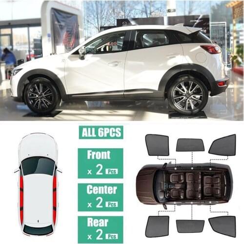Side Windows Magnetic Sun Shade UV Protection Ray Blocking Mesh Visor Fit For Mazda CX-3 2016-2019