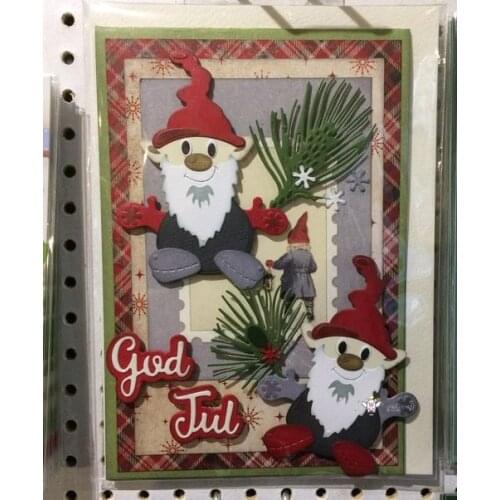 Mmao Crafts Metal Steel Cutting Dies Christmas dwarf decoration Stencil For DIY Scrapbooking Paper/photo Cards Embossing Dies