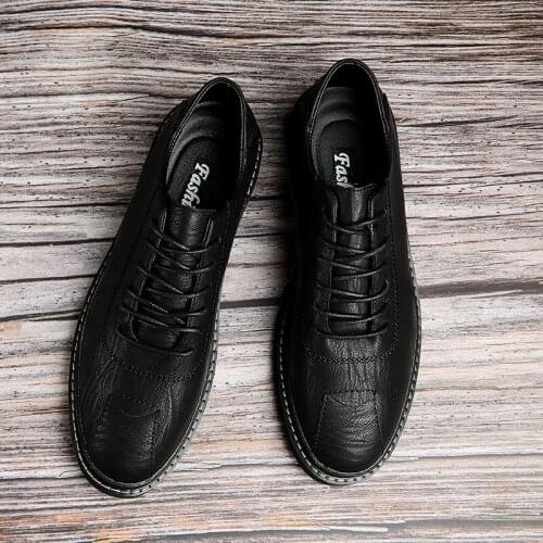 2019 new spring and autumn mens shoes leather comfortable mens casual shoes footwear casual shoes mens lazy shoes