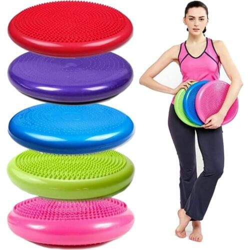 NEW-PROMTION Yoga Gym Inflatable Balance Pad Stability Wobble Sports Gym Fitness Balance Massage Pad Mat Disc Cushion