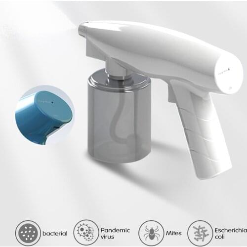 New 350ml Portable Disinfection Water Sprayer Machine Steam Spray Guns Wireless Blue Light Nano Steam Atomizer Fogger Gun