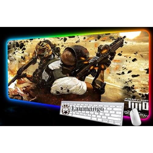 Rgb Big Mousepad Gamer Carpet Mouse Computer Table Pads With Rug Board Gaming Room Accessories Rugs Army of Two Mouse Pad Wired