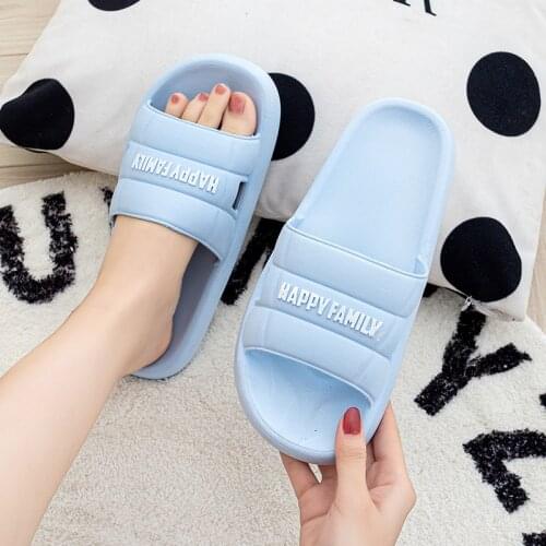 Summer Beach Slides Women Mens Slippers Kids Sandals Flip Flops Thick Platform Parent-child Home Bathroom Shoes