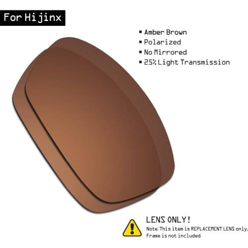 SmartVLT Polarized Sunglasses Replacement Lenses for Oakley Hijinx - Amber Brown